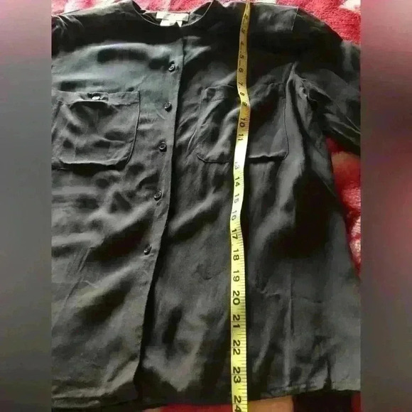 VTG Jones New York Rayon Top shoulder pads women 12 - Picture 7 of 8